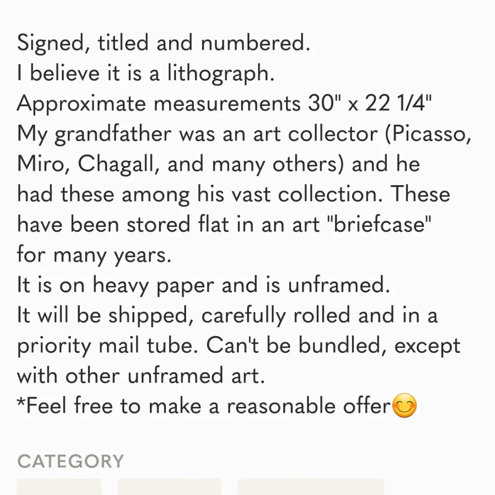 Signed, Titled & Numbered Modern Abstract Artwork By Gerard Fitremann